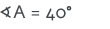 זווית איי היא בת 40 מעלות