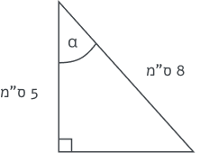 שרטוט של משולש ישר זווית